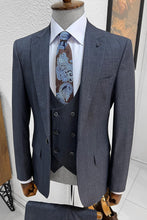 Load image into Gallery viewer, Simon Slim Fit High Quality Navy Woolen Suit
