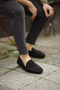 Stanley Black Leather Inner Lined Loafer