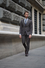 Load image into Gallery viewer, Simon Slim Fit Plaid Brown Woolen Combination Suit
