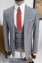 Load image into Gallery viewer, Simon Slim Fit High Quality Grey &amp; Navy Woolen Suit
