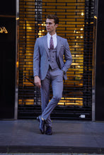 Load image into Gallery viewer, Jude Slim Fit High Quality Patterned Grey Woolen Suit
