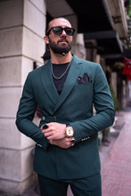 Load image into Gallery viewer, Watt Slim Fit Green Exclusive Suit with Belt Buckle Detail
