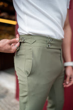 Load image into Gallery viewer, Watt Slim Fit Double Button Green Pants
