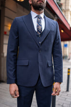 Load image into Gallery viewer, Watt Slim Fit Special Design Dark Blue Suit
