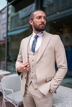 Load image into Gallery viewer, Watt Slim Fit Special Design Beige Suit
