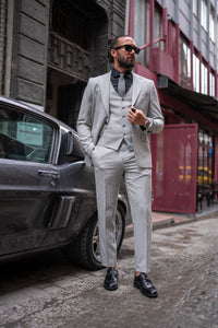 Watt Slim Fit Special Design Grey Suit