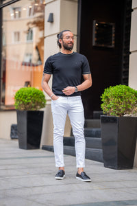 Watt Slim Fit White Jeans