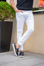 Load image into Gallery viewer, Watt Slim Fit White Jeans
