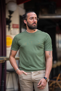 Watt Slim Fit Green Tees