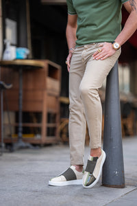 Watt Slim Fit Beige Jeans