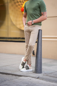 Watt Slim Fit Beige Jeans