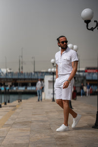 Watt Slim Fit White Short Sleeve Shirt