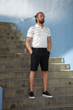 Load image into Gallery viewer, Watt Slim Fit White Knitwear with Stripe Detail
