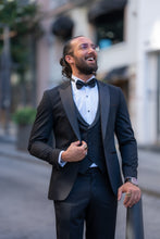 Load image into Gallery viewer, Lance Slim Fit Special Design Black Tuxedo
