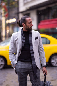 Watt Slim Fit Grey Woolen Blazer