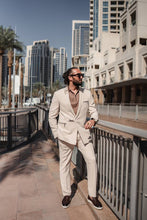 Load image into Gallery viewer, Monarch Special Design Zipper Pocket Detail Casual Set in Beige
