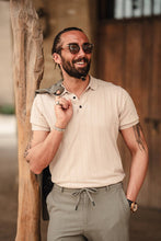 Load image into Gallery viewer, Monarch Self-Patterned Polo Collar Knitwear – Khaki (Copy)
