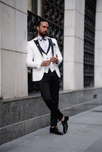 Load image into Gallery viewer, Myles Slim Fit White Tuxedo
