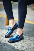 Load image into Gallery viewer, Stanley Blue Neolite Base Buckled Detail Loafer
