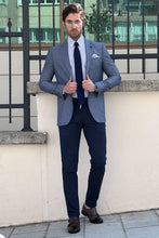Load image into Gallery viewer, Simon Sim Fit Navy Linen Blazer Only

