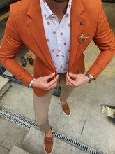 Load image into Gallery viewer, Ben Slim Fit High Quality Cinnamon Patterned Shirt
