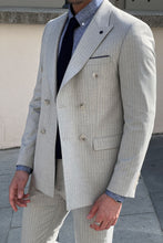 Load image into Gallery viewer, Simon Sim Fit Double Breasted Grey Woolen Suit
