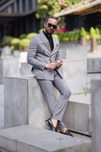 Load image into Gallery viewer, Craig Slim Fit Gray Double Breasted Suit

