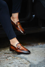 Load image into Gallery viewer, Stanley Camel Neolite Base Buckled Detail Loafer

