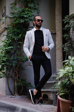 Load image into Gallery viewer, Craig Slim Fit Mono Collared Grey Jacket
