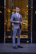 Load image into Gallery viewer, Jude Slim Fit High Quality Patterned Grey Woolen Suit
