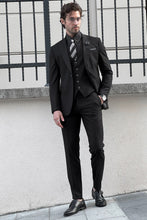 Load image into Gallery viewer, Simon Sim Fit Black Woolen Suit
