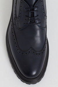 Abboud New Collection Genuine Leather Eva Sole Navy Shoes