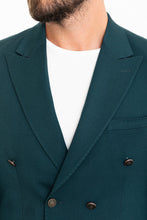 Load image into Gallery viewer, Oliver Slim Fit Double Breasted Petrol Blue Blazer
