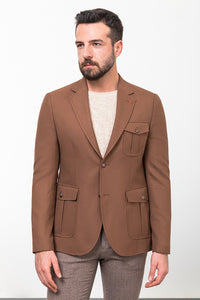 Oliver Slim Fit Camel Blazer