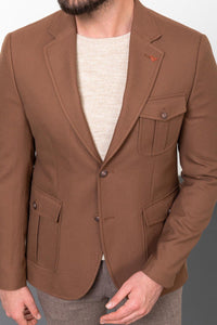 Oliver Slim Fit Camel Blazer