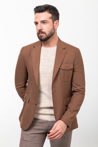 Oliver Slim Fit Camel Blazer