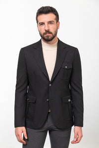 Oliver Slim Fit Black Blazer