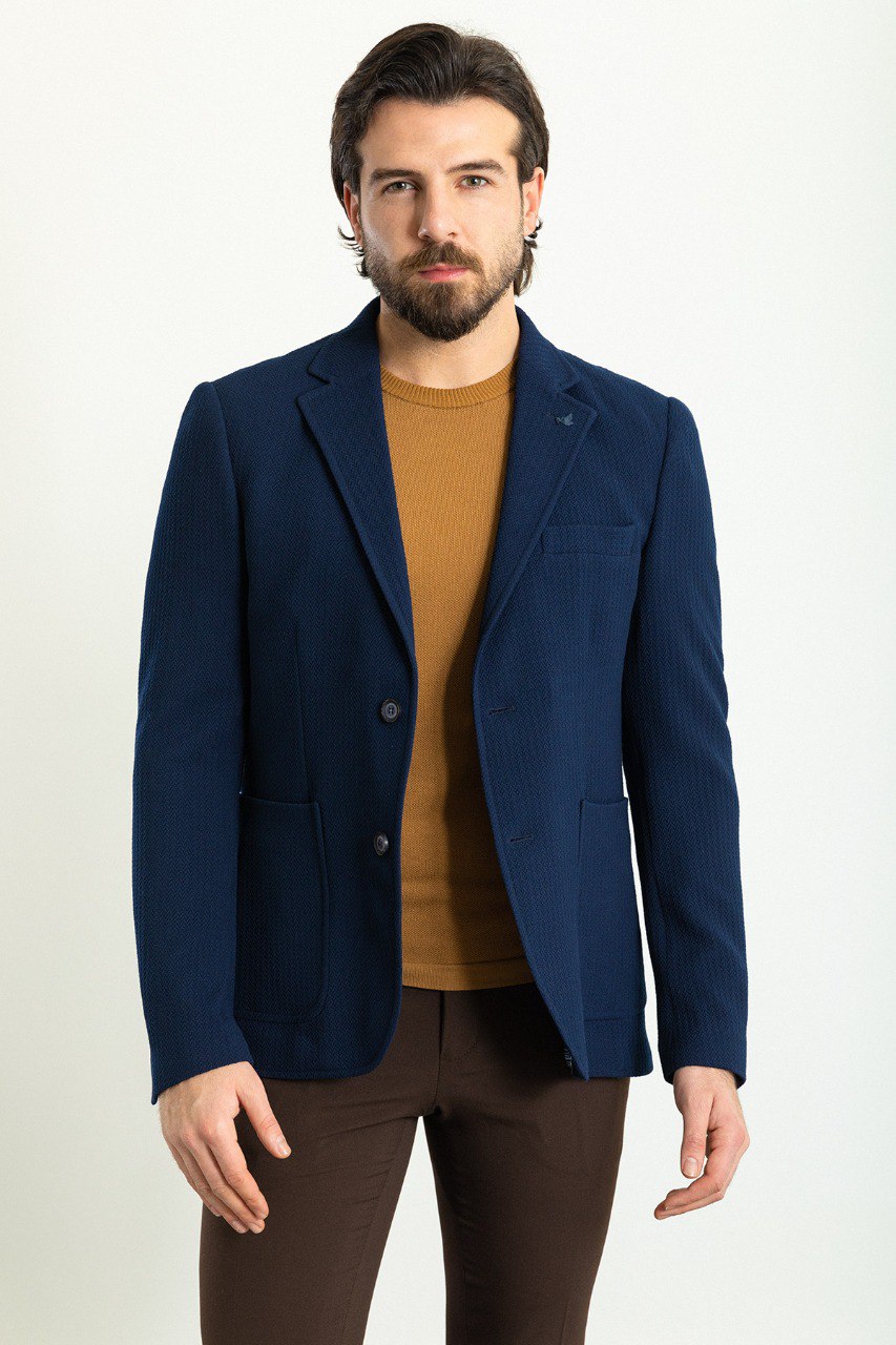 Oliver Slim Fit Woven Dark Blue Blazer