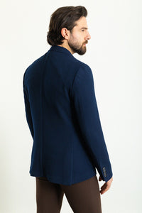 Oliver Slim Fit Woven Dark Blue Blazer