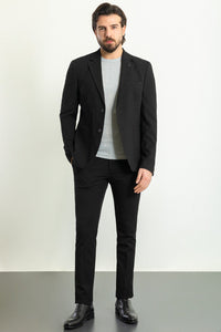 Oliver Slim Fit Woven Black Blazer