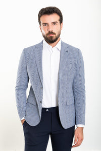 Oliver Slim Fit Blue Plaid Blazer/Jacket