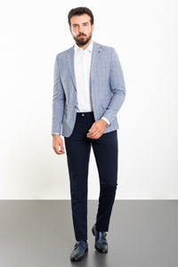 Oliver Slim Fit Blue Plaid Blazer/Jacket