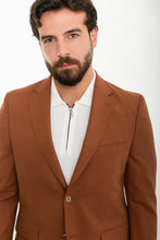 Load image into Gallery viewer, Oliver Slim Fit Brown Blazer
