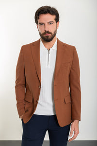 Oliver Slim Fit Brown Blazer