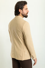 Load image into Gallery viewer, Oliver Slim Fit Beige Double Breasted Blazer
