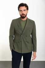 Load image into Gallery viewer, Oliver Slim Fit Khaki Double Breasted Blazer
