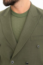 Load image into Gallery viewer, Oliver Slim Fit Khaki Double Breasted Blazer
