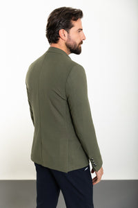 Oliver Slim Fit Khaki Double Breasted Blazer