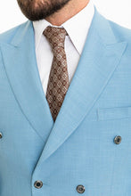 Load image into Gallery viewer, Oliver Slim Fit Blue Double Breasted Blazer
