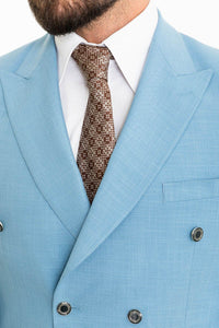 Oliver Slim Fit Blue Double Breasted Blazer